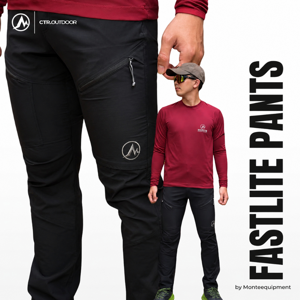 MONTE EQUIPMENT FASTLITE PANTS - CELANA GUNUNG CELANA PANJANG OUTDOOR - CELANA HIKING PRIA WANITA - 