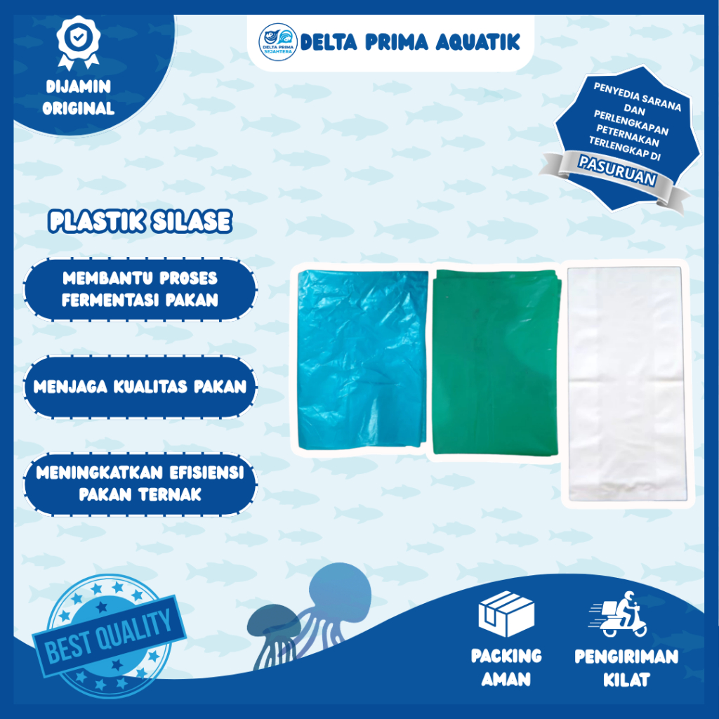 PLASTIK SILASE - Plastik Silase Fermentasi Pakan Ternak 50 Dan 70 Mikron.