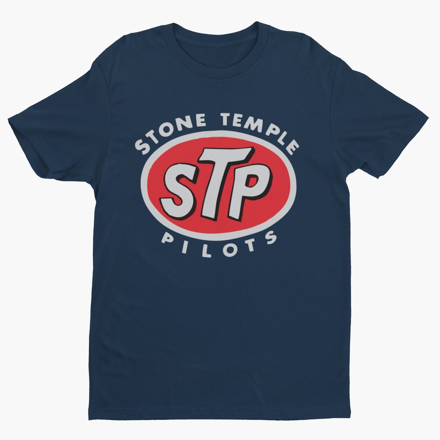 Kaos Retro Vintage STP Stone Temple Pilot Band Navy Blue