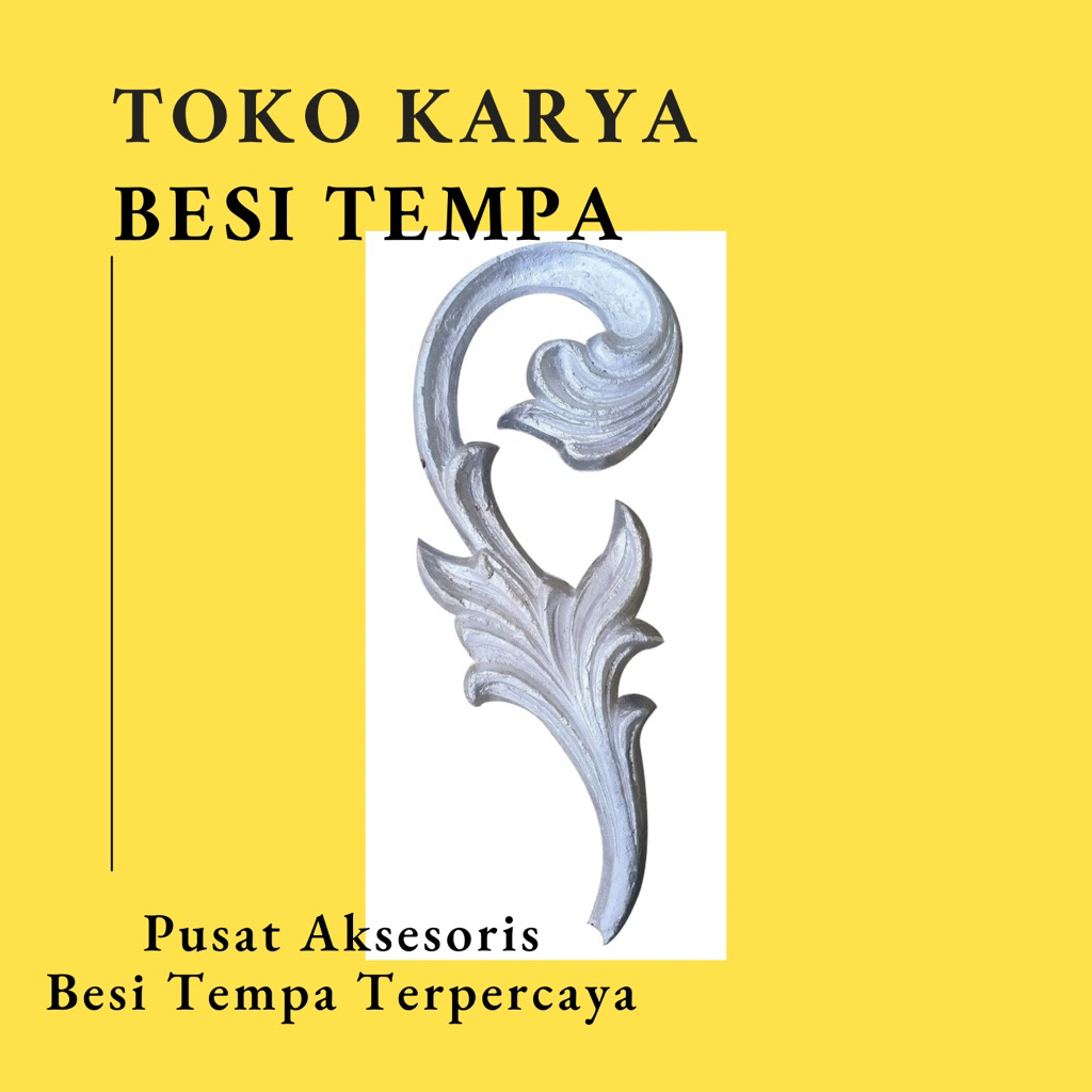Ornamen Pagar Besi Leaf 1254 / Ornamen Besi Tempa / Ornamen Pagar Besi dan Tralis / Aksesoris Besi T