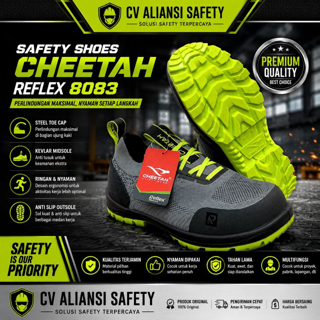 SEPATU SAFETY CHEETAH REFLEX 8083 ORIGINAL
