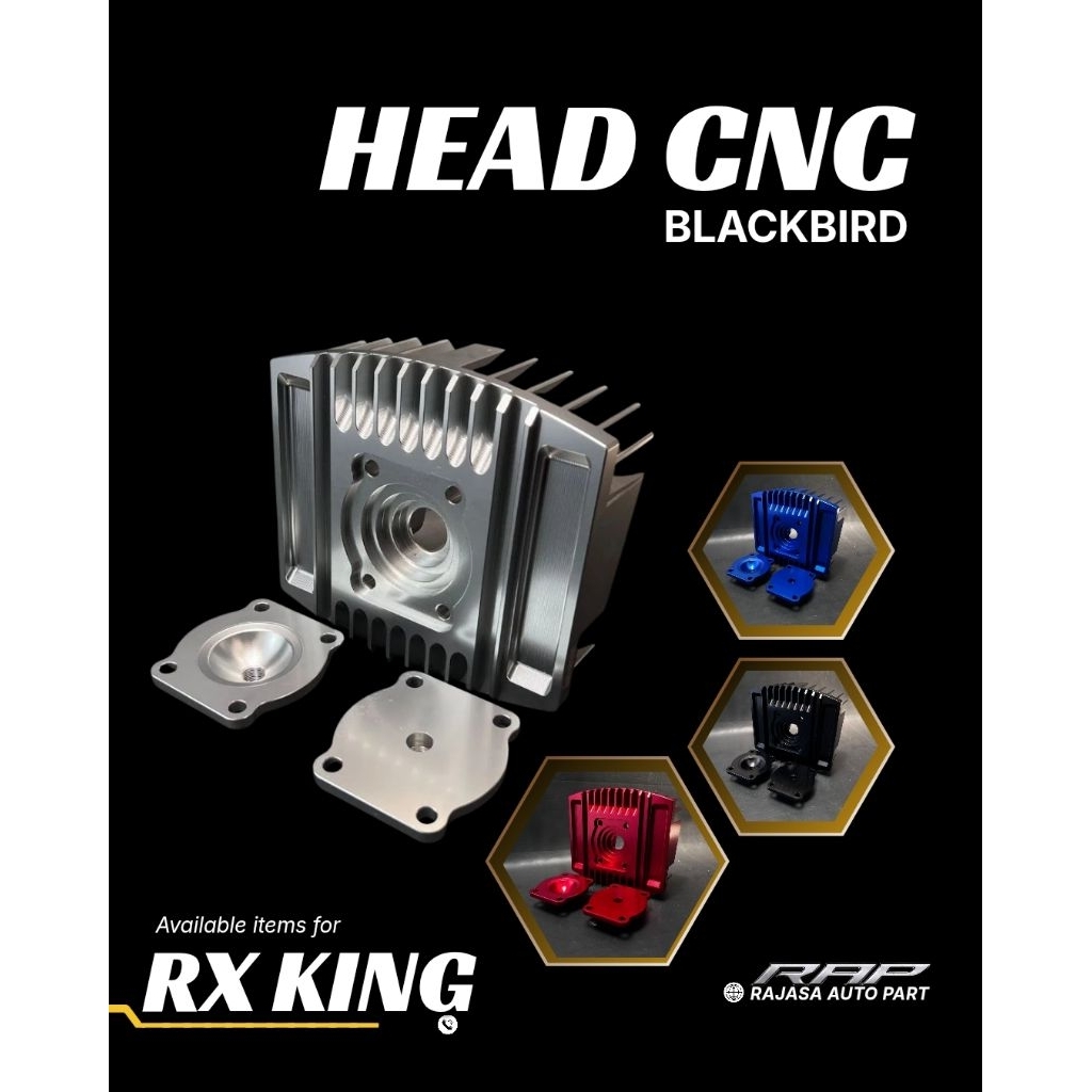 HEAD RX KING CNC/CYLINDER DEKSEL HEAD RX KING CNC SERl 7/T7 CUSTOME  BLACKBIRD