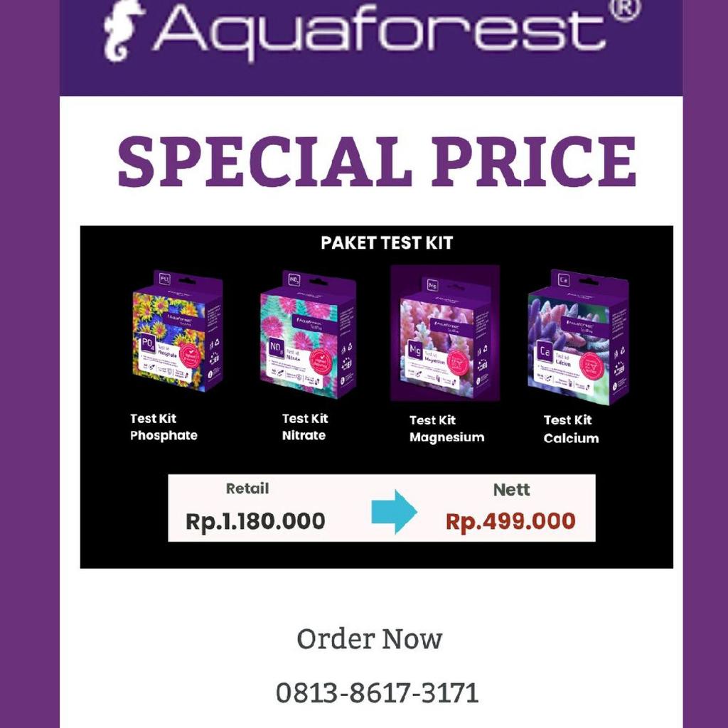 Paket 4 Test Kit ( CA ,MG ,PO4 & NO3 )