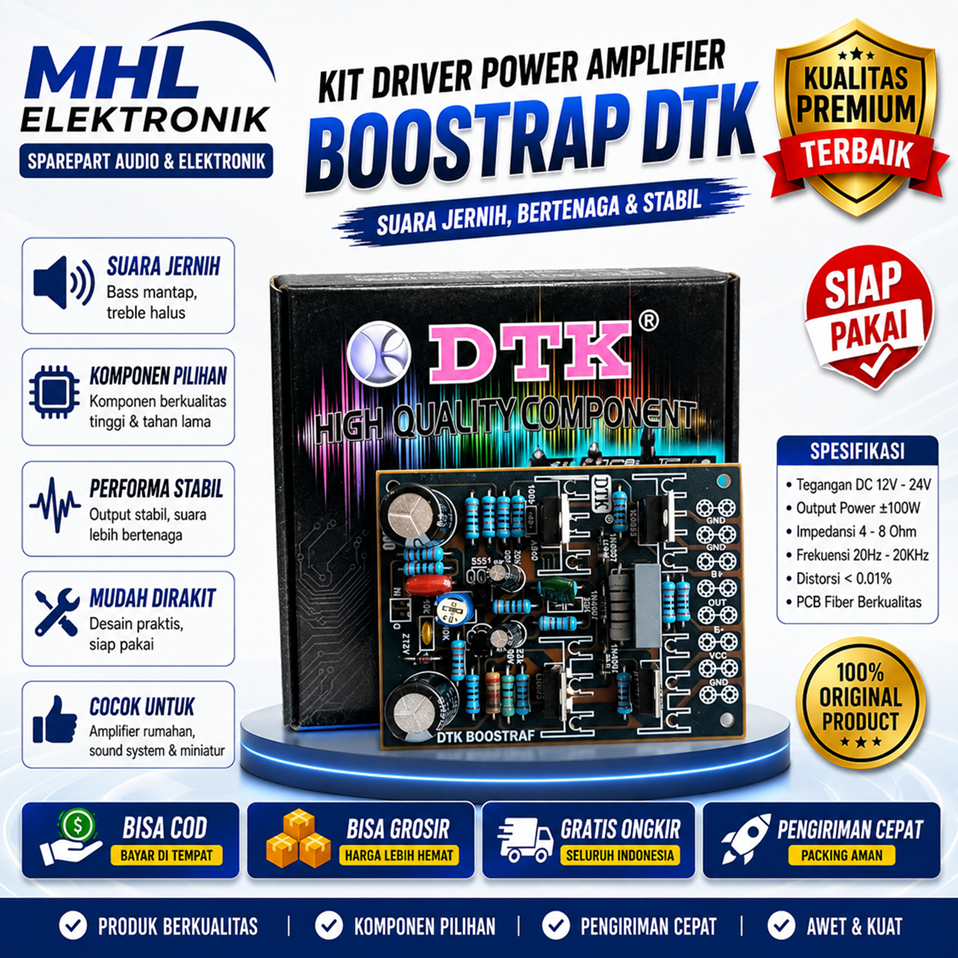 DTK KIT Driver Power Amplifier BOOSTRAP High Quality Komponen