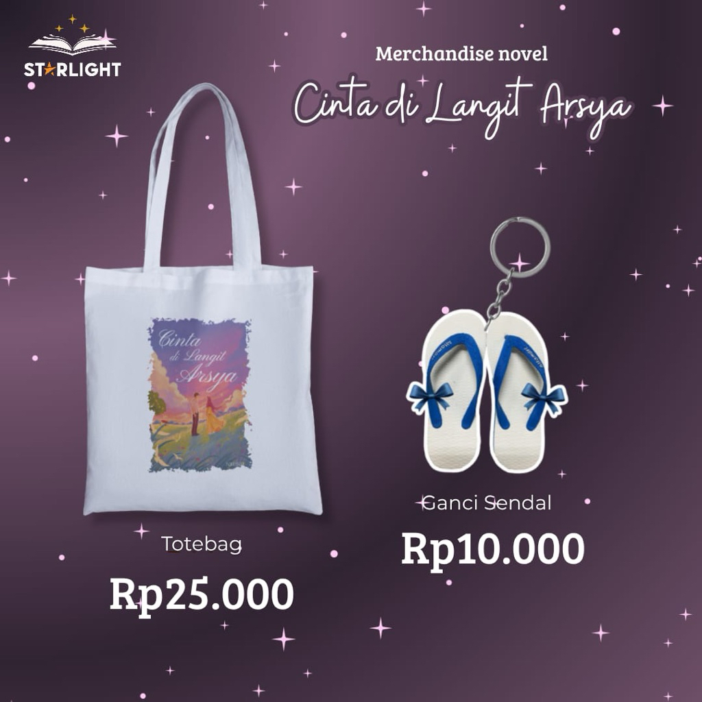 Merchandise Novel Cinta di Langit Arsya