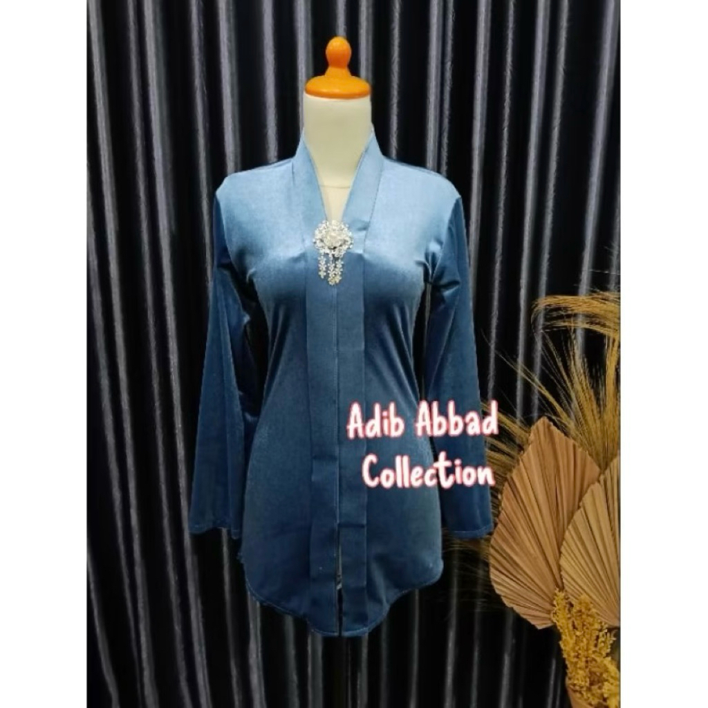 Kebaya Bludru Kartini Denim Size M preloved