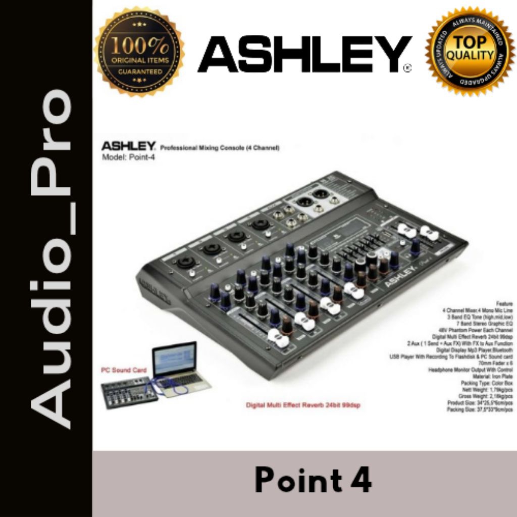 Mixer Ashley 4 Chanel Point 4 Ashley Mixer Point 4 Mixer 4CH Ashley Point4
