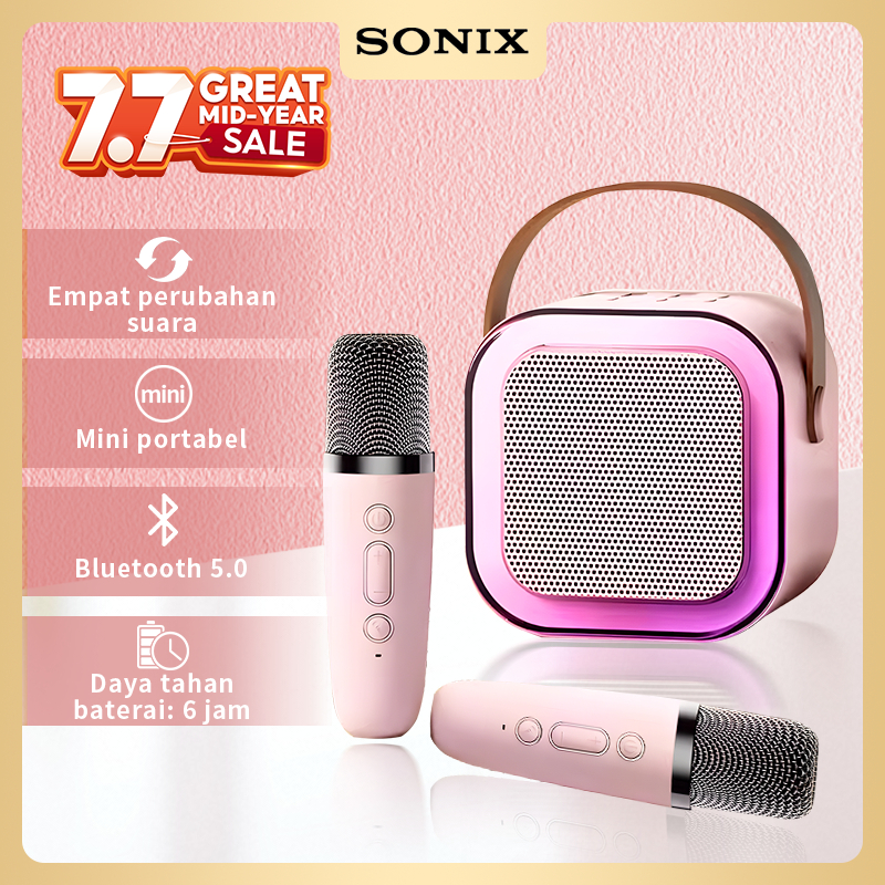 Sonix Karaoke Bluetooth Speaker SK02 Mini Portable Speaker with MIC Full Bass Wireless ktv Cute Wire