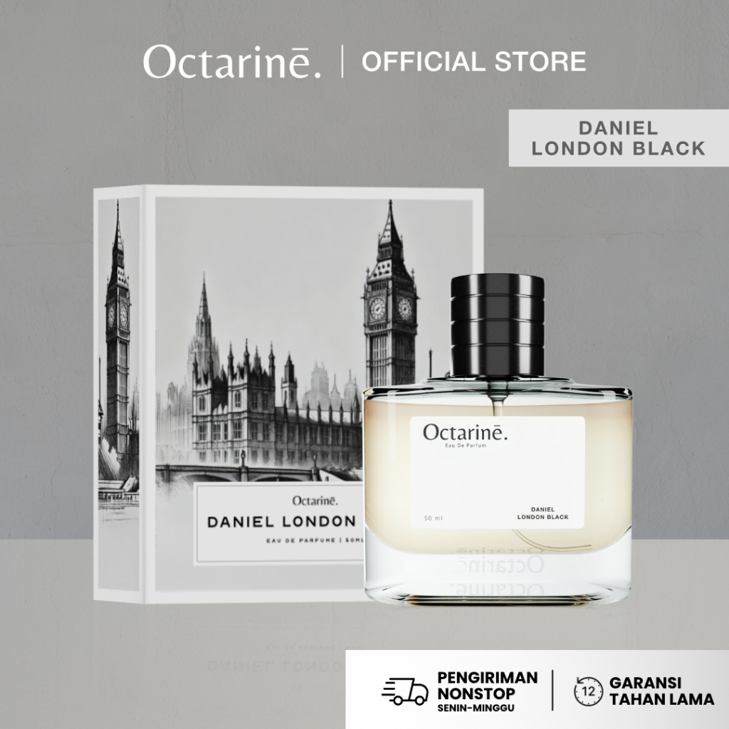 Octarine - Daniel London Black Parfum Pria Aroma Vanilla Powdery
