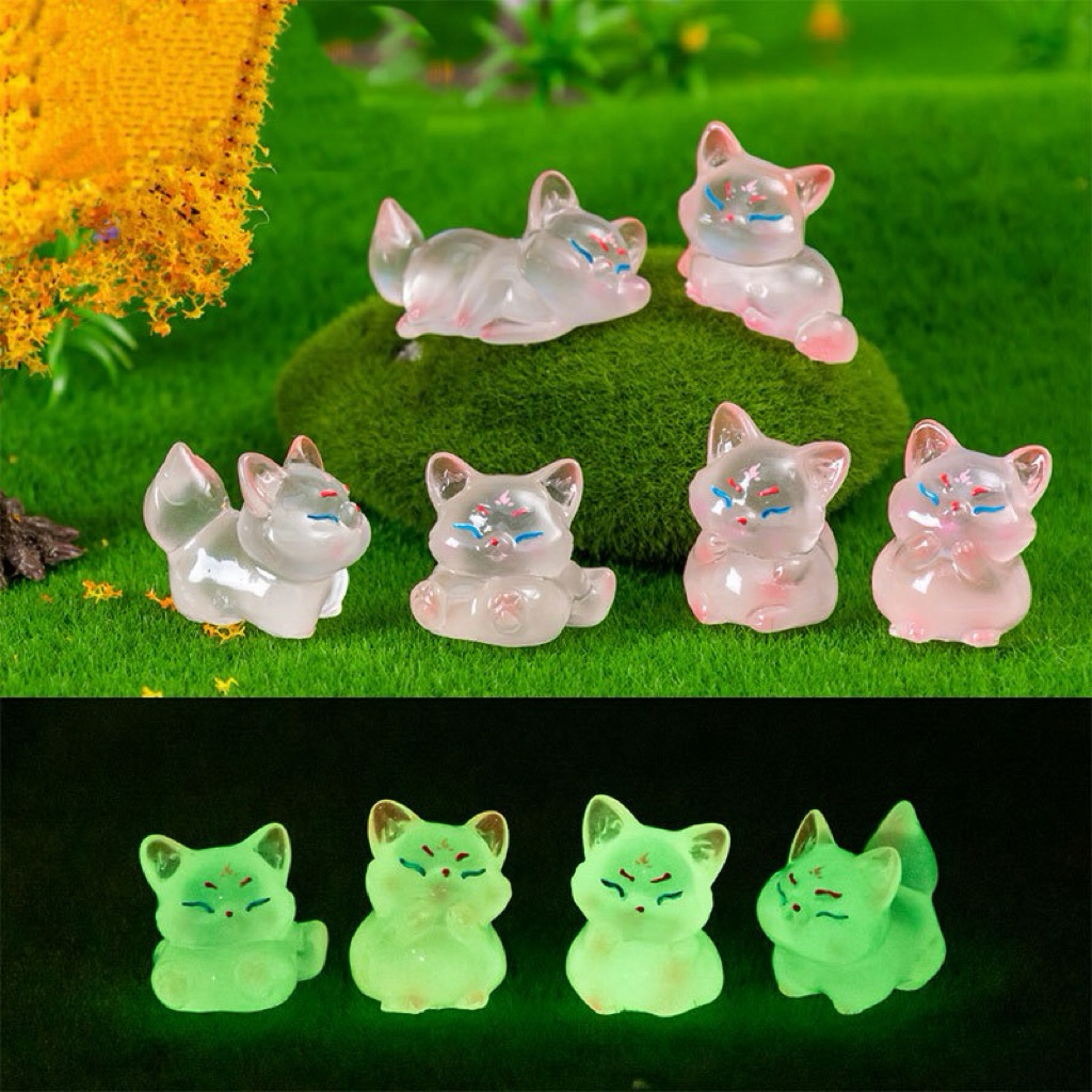 (1Pcs) C331 Figure 3D Pink Fox Rubah GID