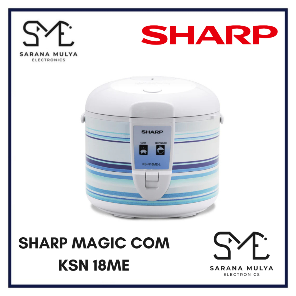 SHARP MAGIC COM 1.8 LITER KS-N18ME-L - MAGIC COM SALUR BIRU PUTIH MURAH