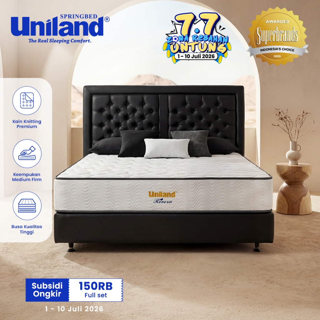 Uniland Springbed Rivera Brilliant Firmtop Full Set Spring Bed