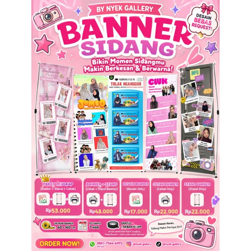 Banner Sidang Custom / Banner Sidang Skripsi Custom / Banner Skripsi Custom