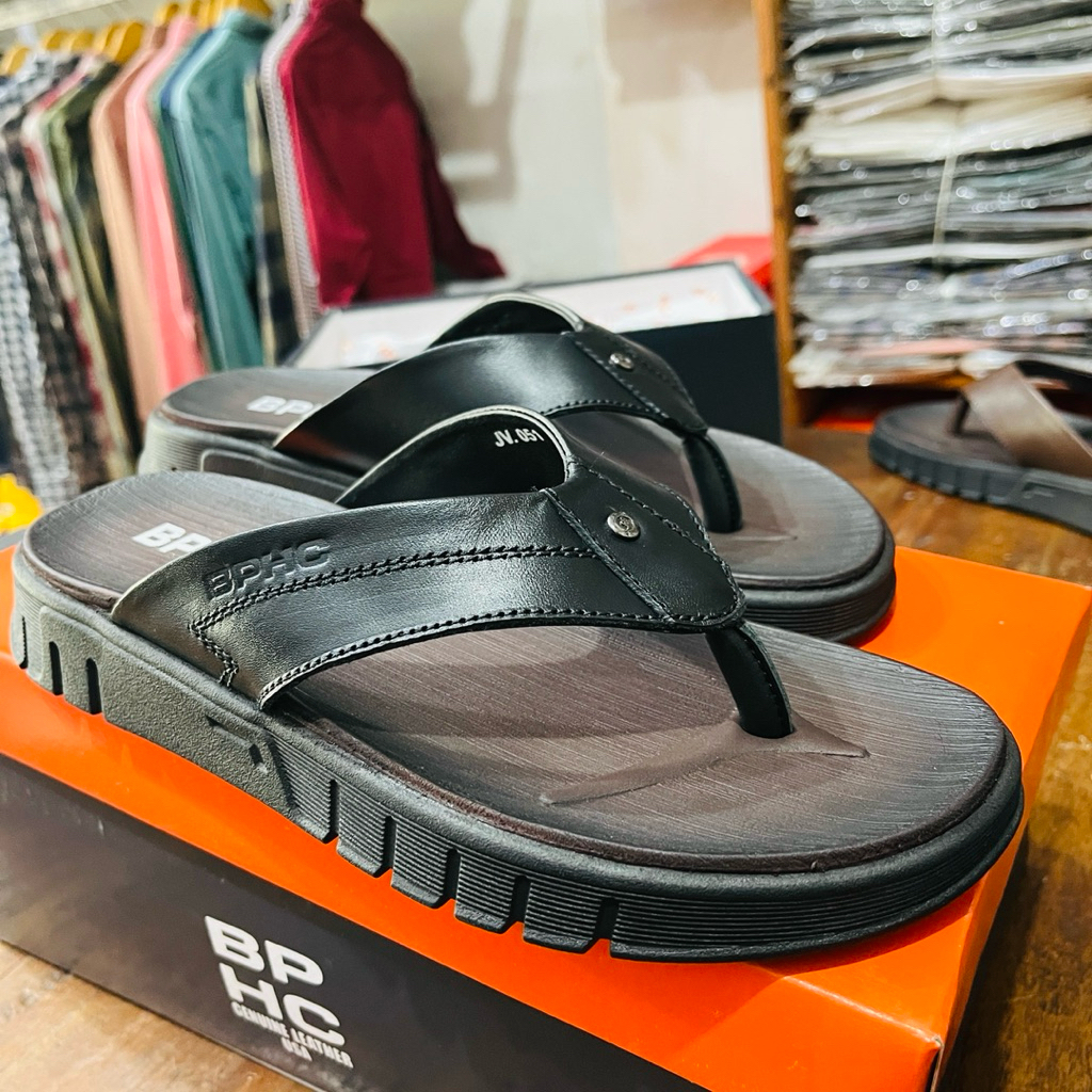 Sandal Jepit BPHC sandal pria kulit asli sandal flip flop