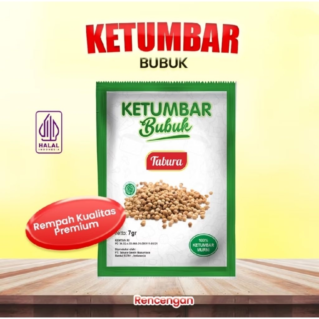 12 pcs ketumbar bubuk | ketumbar bubuk tabura 7 gram (rencengan)