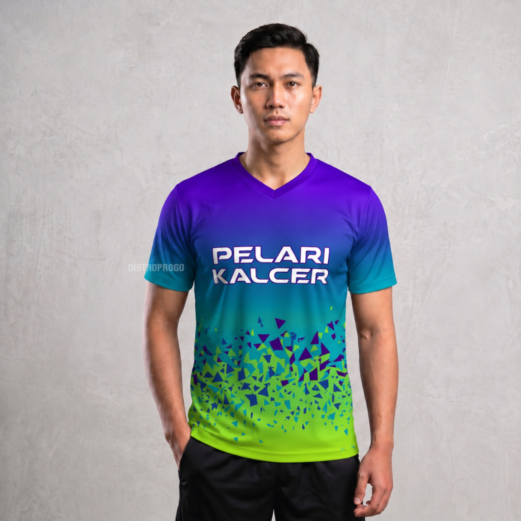 Kaos Jersey Pelari Kalcer Bahan Dryfit Bisa Custom - 578