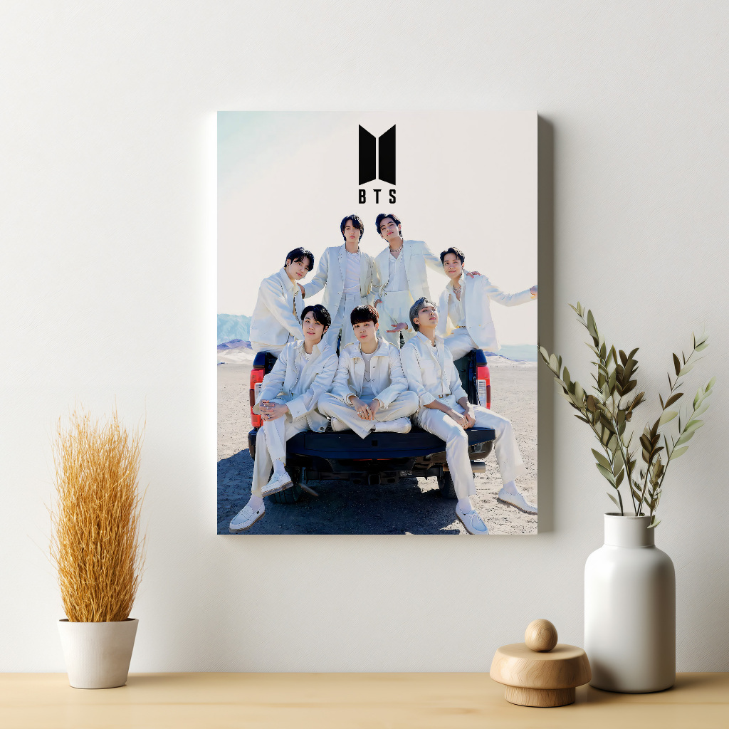 Poster BTS Personil Jung Kook V Tae Hyung Suga RM Kpop Dekorasi Hiasan Dinding