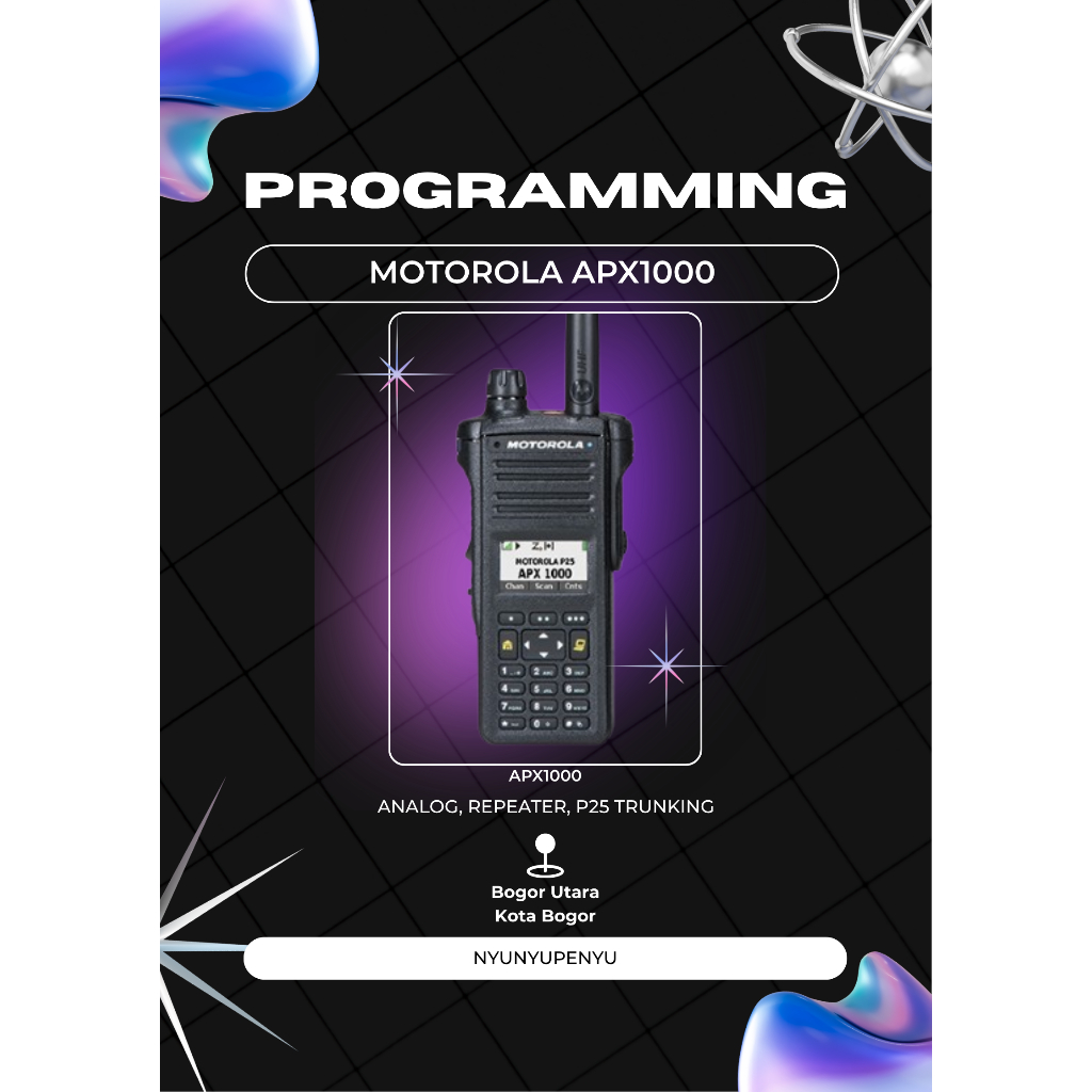 JASA PROGRAM SETTING HT MOTOROLA APX1000 TRUNKING P25