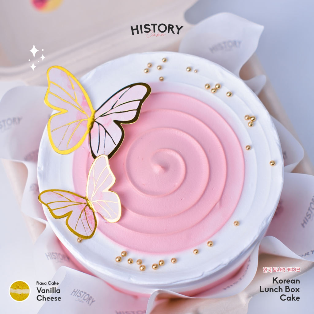 Historycake Korean Cake Lunch Box Kue Tart Korea Rasa Vanilla Cheese Viral Bandung