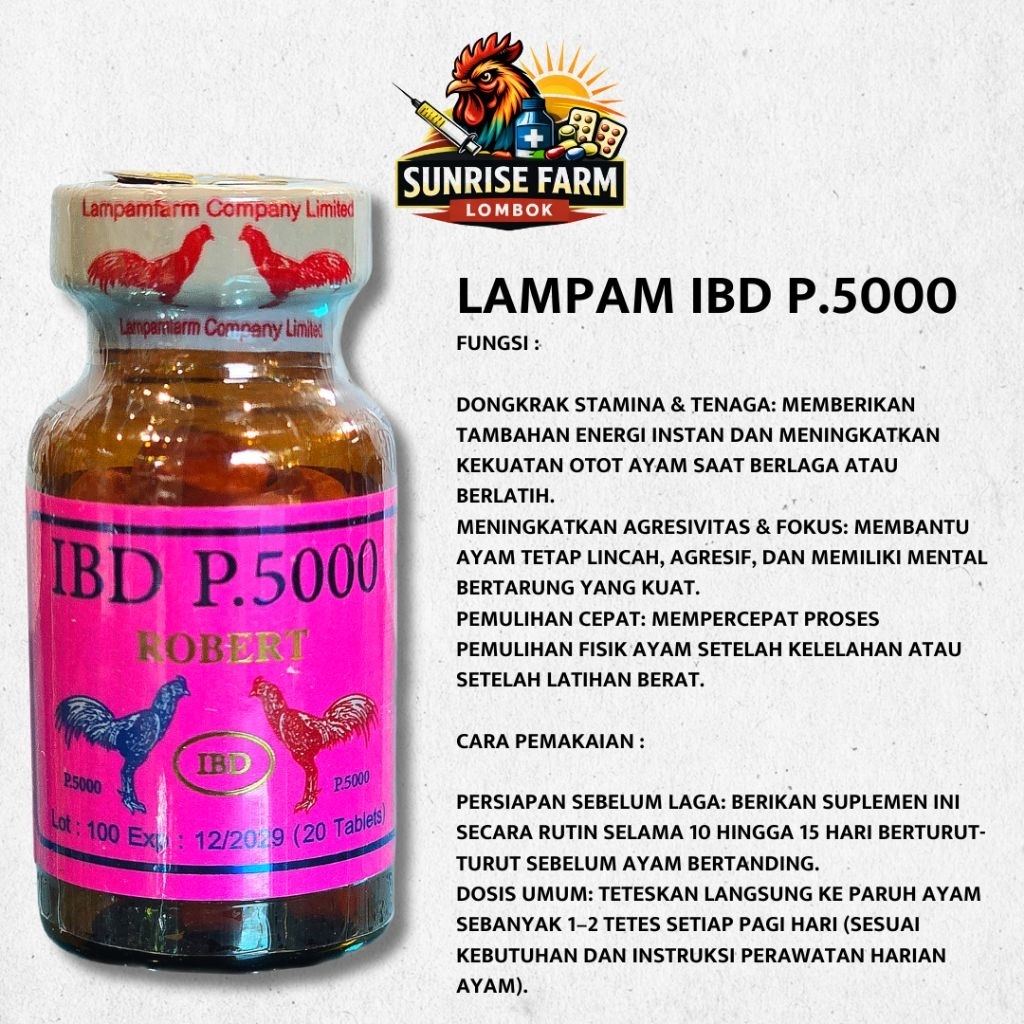LAMPAM IBD P5000 / LAMPAM IBD P.5000 AYAM / LAMPAM IBD ORIGINAL THAILAND / LAMPAM  AYAM IMPORT