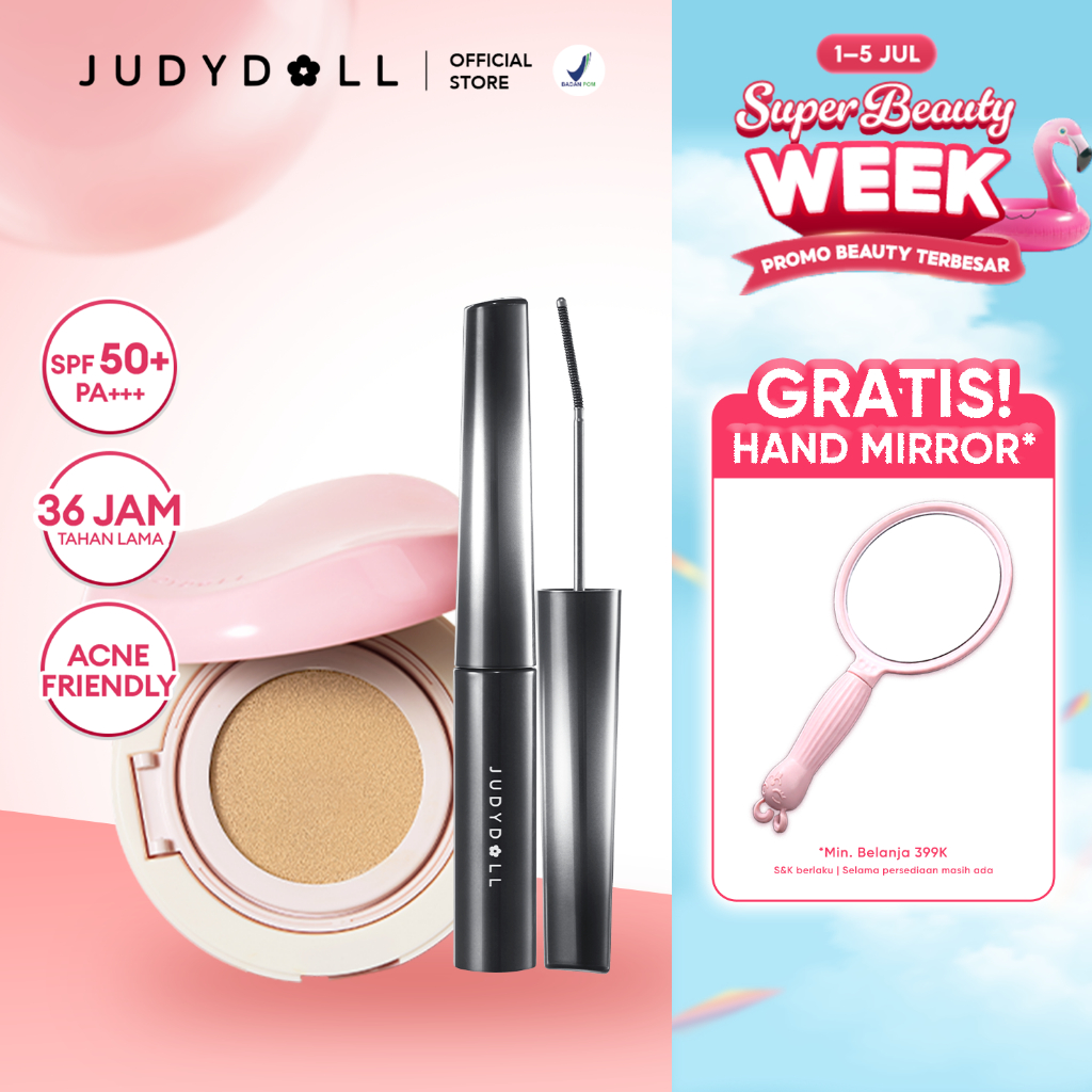 (BUNDLE) Judydoll Triple Pink Shield Cushion + Fine Curling Mascara