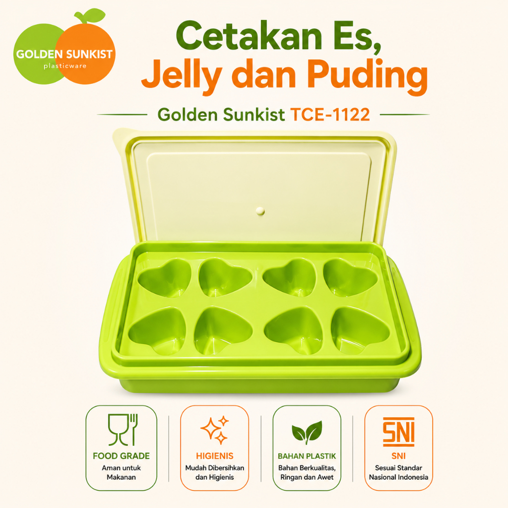 Cetakan jelly Coklat AGar agar Bentuk love Golden sunkist TCE1122