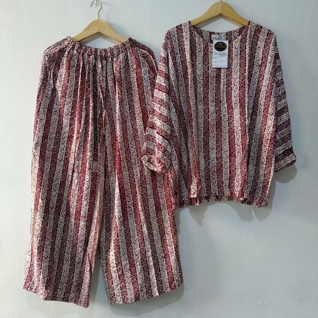 SETELAN KULOT SOFIE TANGAN PANJANG by LUZA BATIK  /  SETCEL KULOT SOFIE BATIK LUZA  /  SPK SOFIE TAN