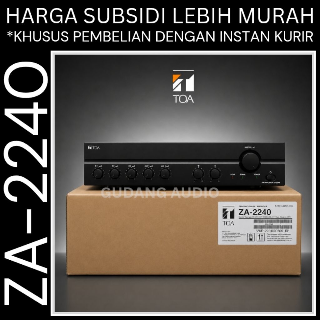 ZA-2240 KHUSUS INSTAN KURIR AMPLIFIER TOA ZA-2240 ZA 2240 240 WATT