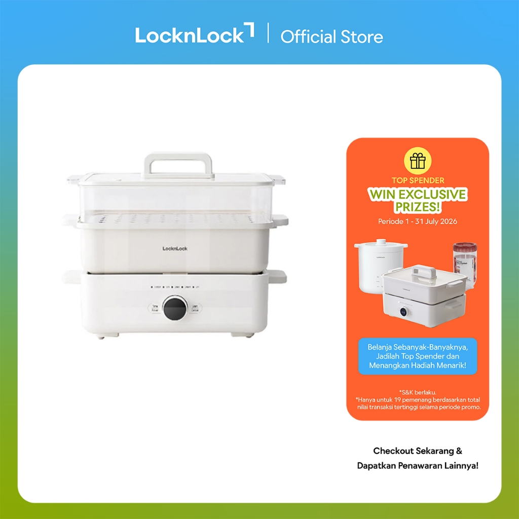 LocknLock Multi Cooker  Alat Masak Multi Fungsi 4L - EJP154IVY