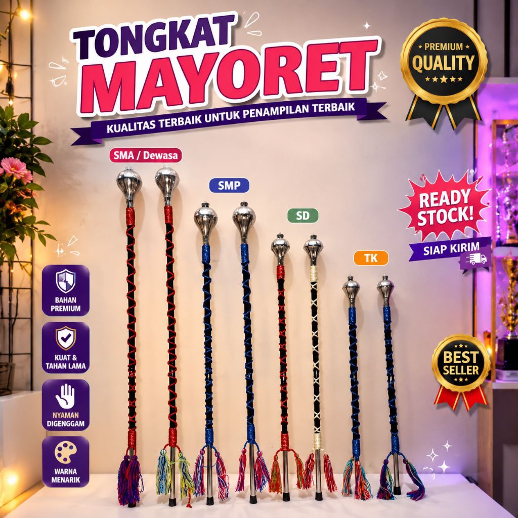 tongkat mayoret drumband anak TK SD SMP bagus
