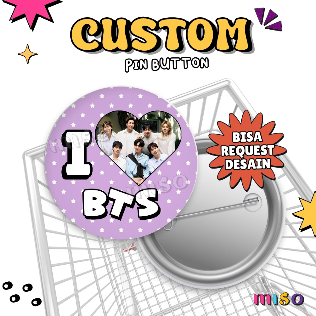 Custom Pin Peniti 25mm / 32mm / 58mm / Custom freebies desain pin peniti / pin button custom Satuan 