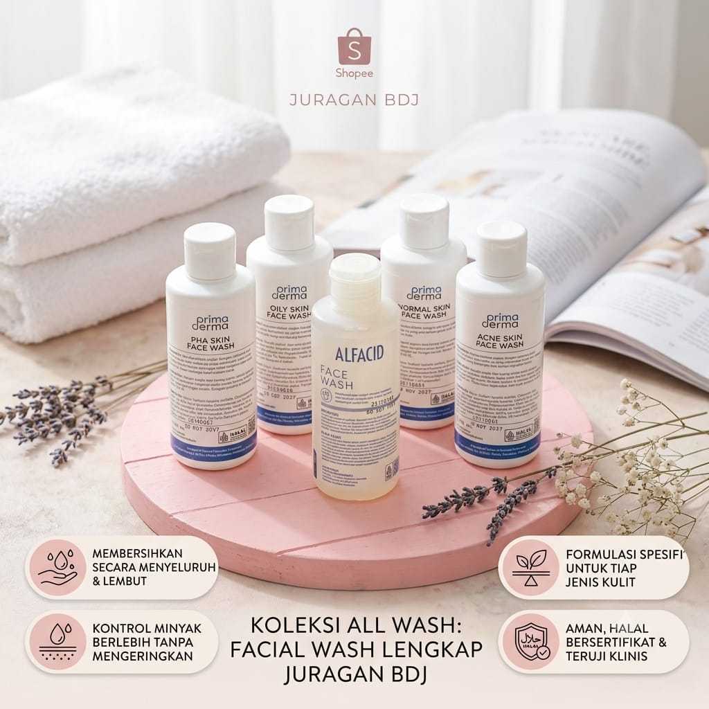 ALL WASH GLOW/JERAWAT/FLEK PRIMADERMA 135ml ORIGINAL BPOM & Halal MUI