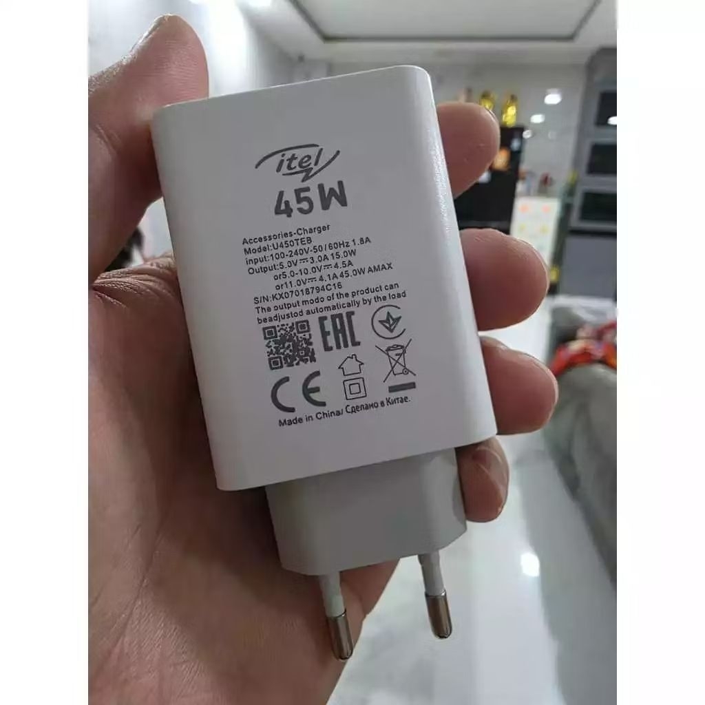 CHARGER ITEL RS4 45W TYPE-C ORIGINAL COPOTAN HP SECOND (Baca Deskripsi)