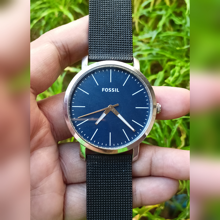 FOSSIL BQ23111E Blue Classic Watch Original Second | Jam Tangan Pria Preloved