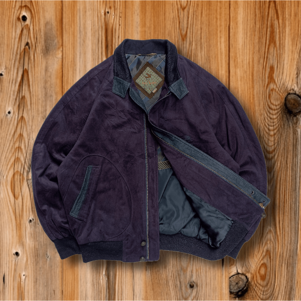 Casual Vintage Jacket // Jacket Casual Harrington // Jacket Casual Suede // Harrington Jacket Second