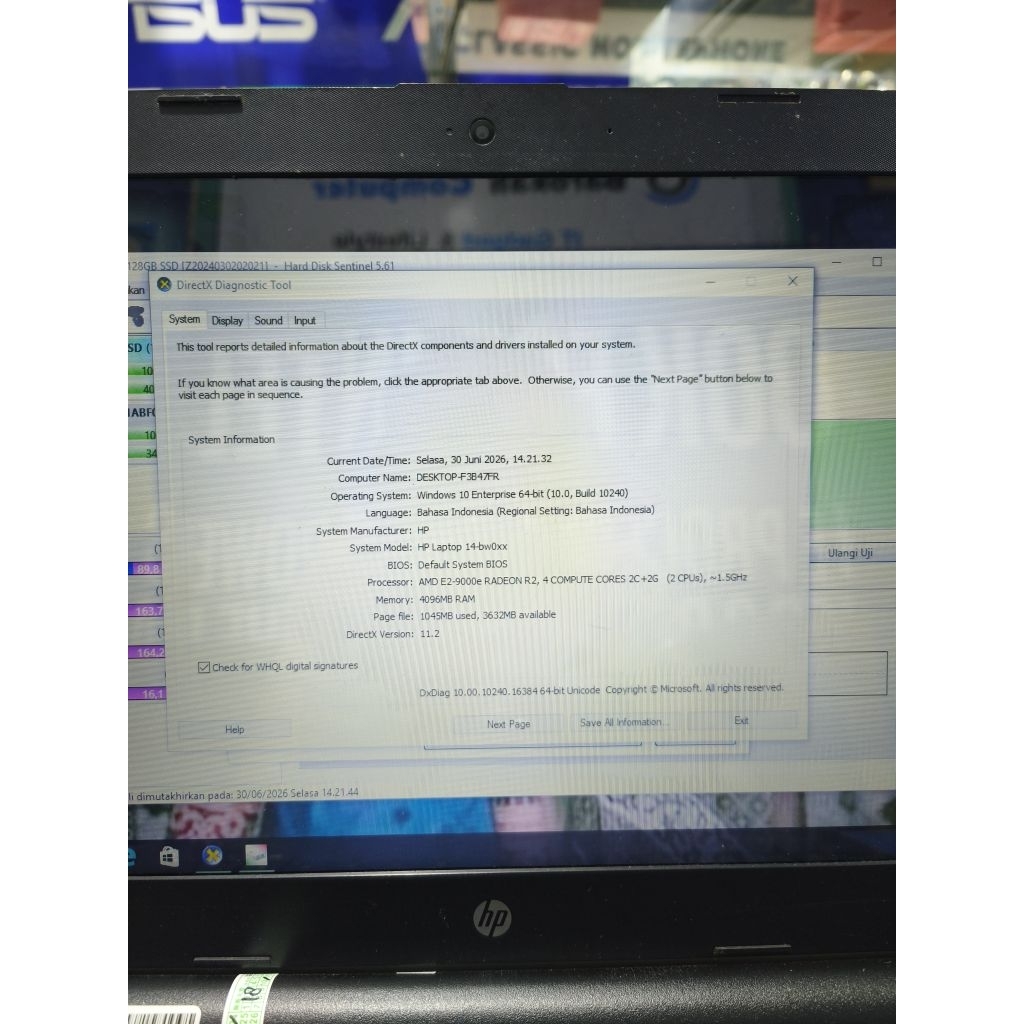 mobo Hp14 E2-9000 normal