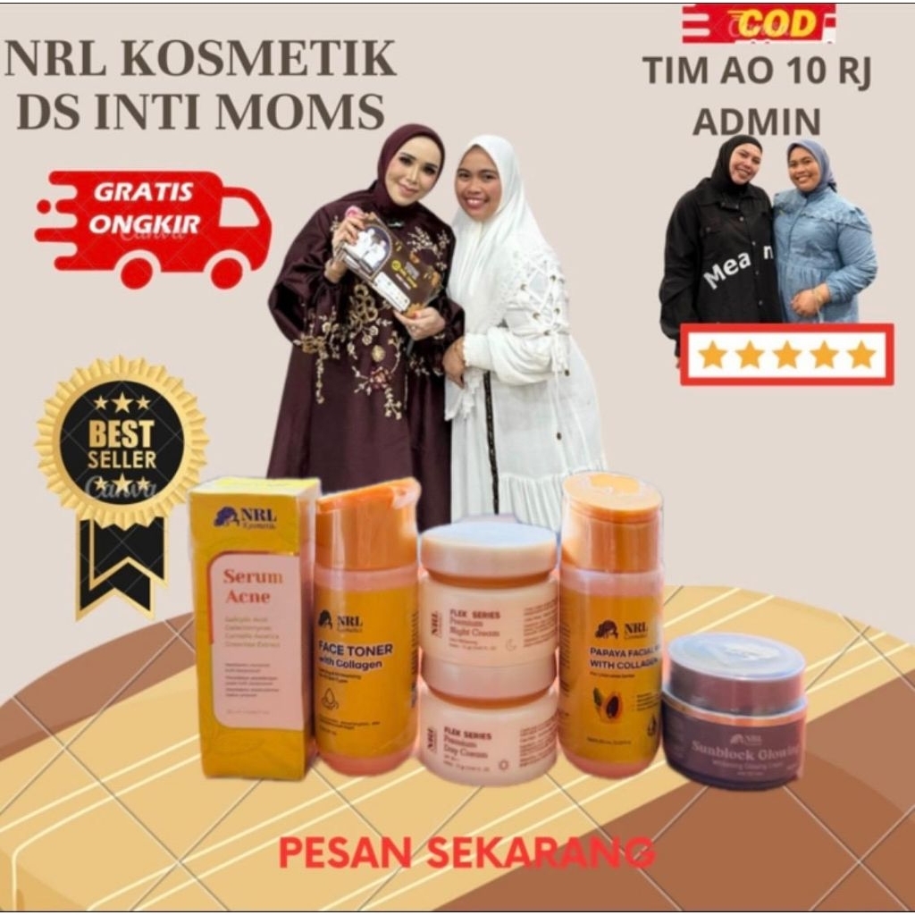 PRODUK LENGKAP CREAM NRL, SANBLOK NRL  & SERUM ACNE NRL