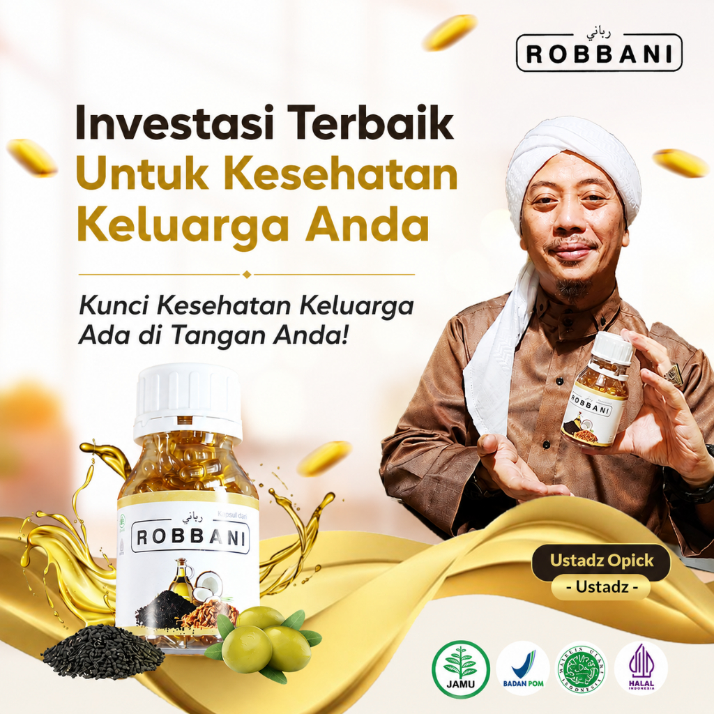 ROBBANI Kapsul Herbal 4in1 Original | BPOM Halal | Habbatusauda | VCO | Propolis
