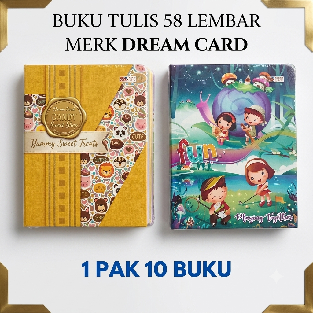 buku tulis 58 lembar Per Pak 10 buku / buku tulis 58 lembar kualitas bagus