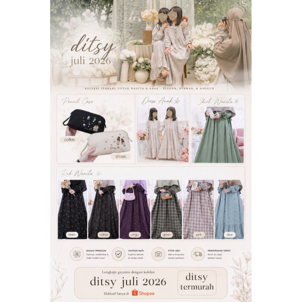 DITSY JULI 2026 - NIGHTGOWN DITSY OFFICIAL - LITTLE DITSY JUNI