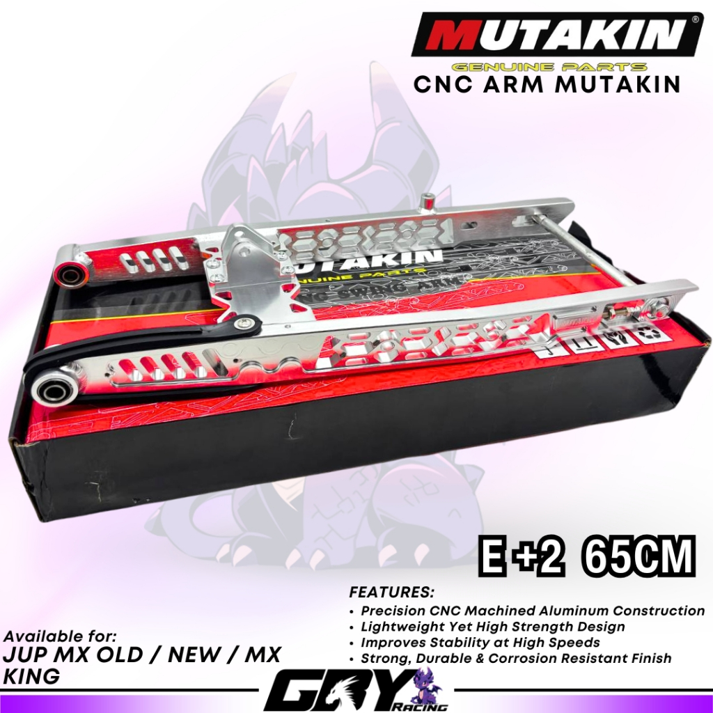 MUTAKIN CNC Swing Arm +2 Inch 65CM Y15ZR Sasis Long Arm E +2 Inci Jupiter MX King Original Mutakin