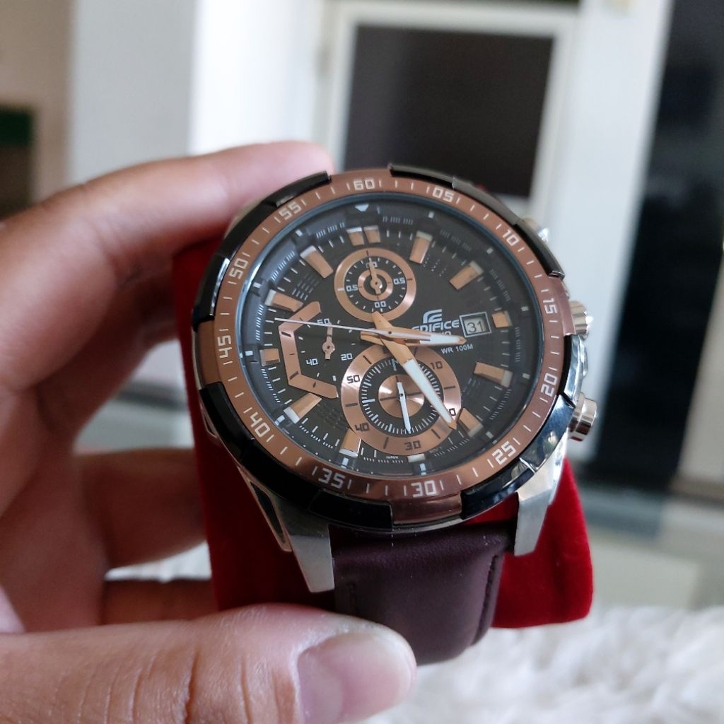 JAM TANGAN PRIA CASIO EDIFICE EFR 539 ORIGINAL KULIT