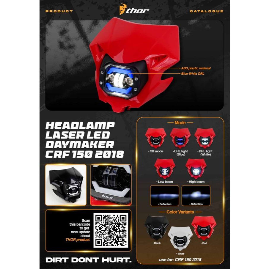 Headlamp Laser LED Daymaker CRF 150 2018 | Lampu Depan Motor Trail LED