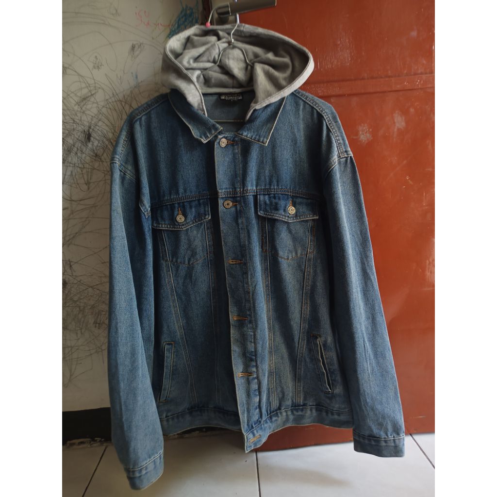 jacket denim Hoodie, Preloved