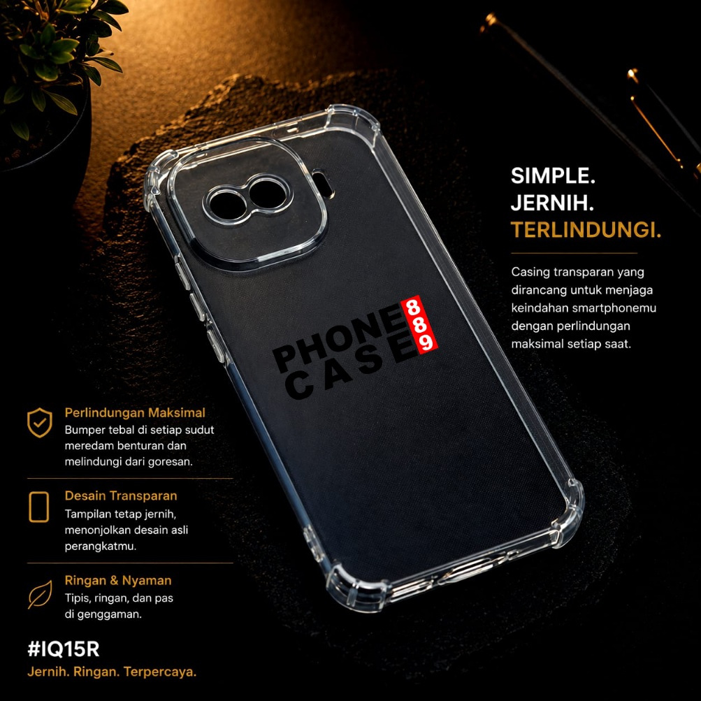 IQOO 15R IQOO 15 CASE CLEAR AIRBAG ANTI CRACK CASE BENING IQOO 15R IQOO 15 AB-01