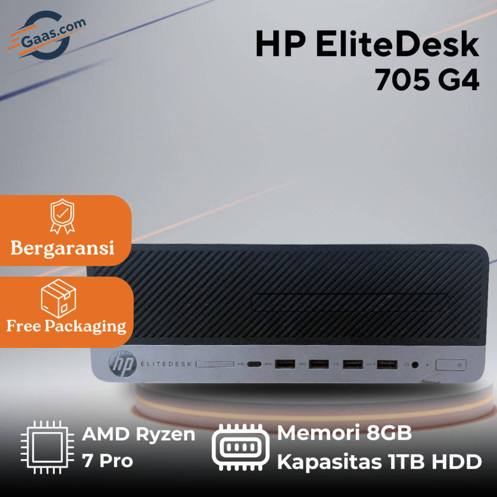 PC HP EliteDesk 705 G4 | AMD Ryzen 7 Pro | 8/1TB HDD | Garansi Toko 30 Hari
