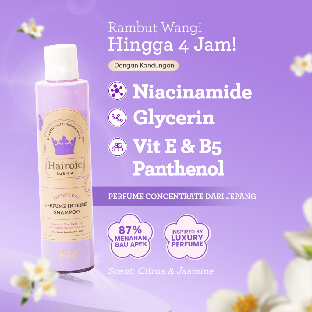 Hairoic by ERHA Shampoo Niacinamide, Glycerin, Vitamin E, Vitamin B5 (Panthenol) Triple Scalp Barrie