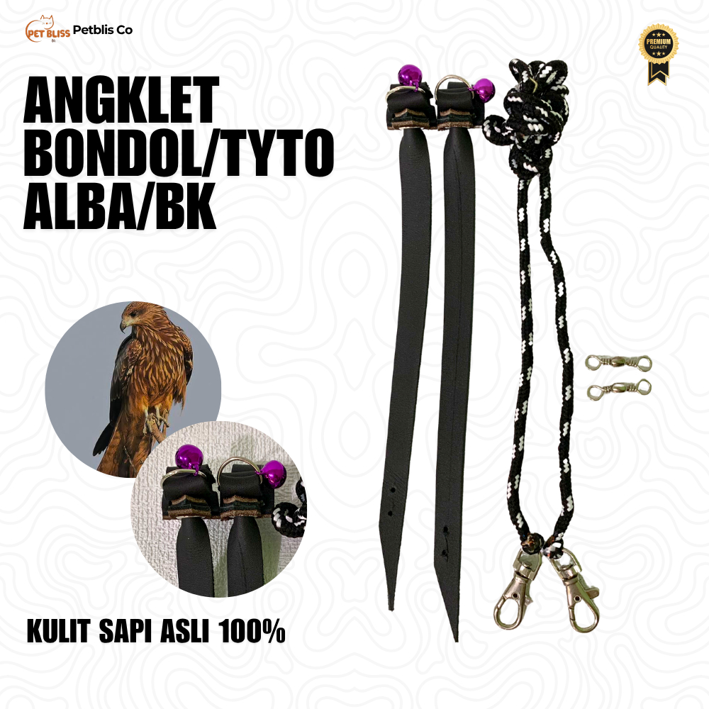 Angklet Tebal  Burung Hantu Elang BK/Bondol/Bido/ Tyto Alba/Obay Owl