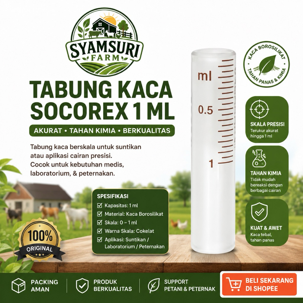 Tabung Kaca Socorex 1 ml medion