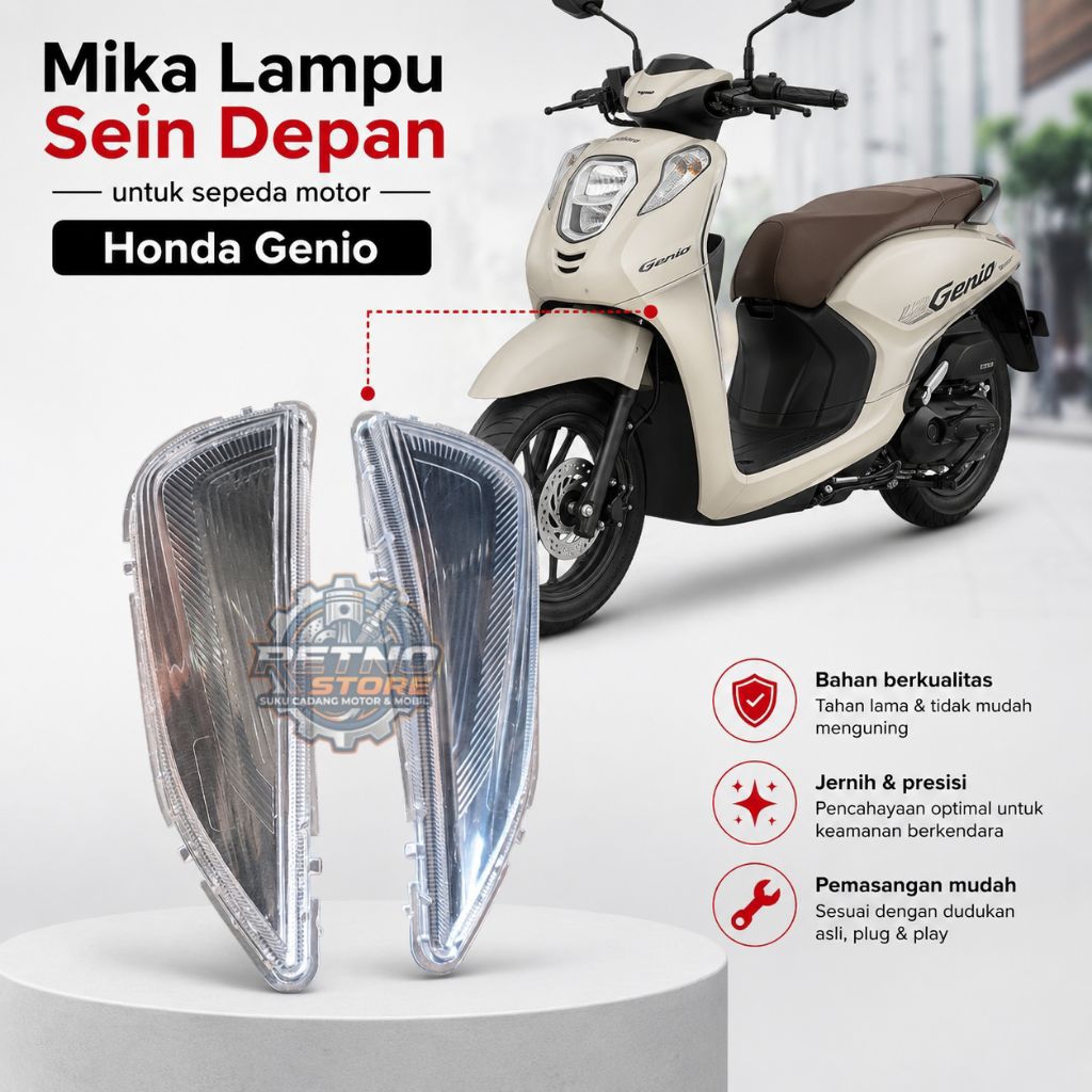 Mika Lampu Sein Depan untuk sepeda motor Honda Genio